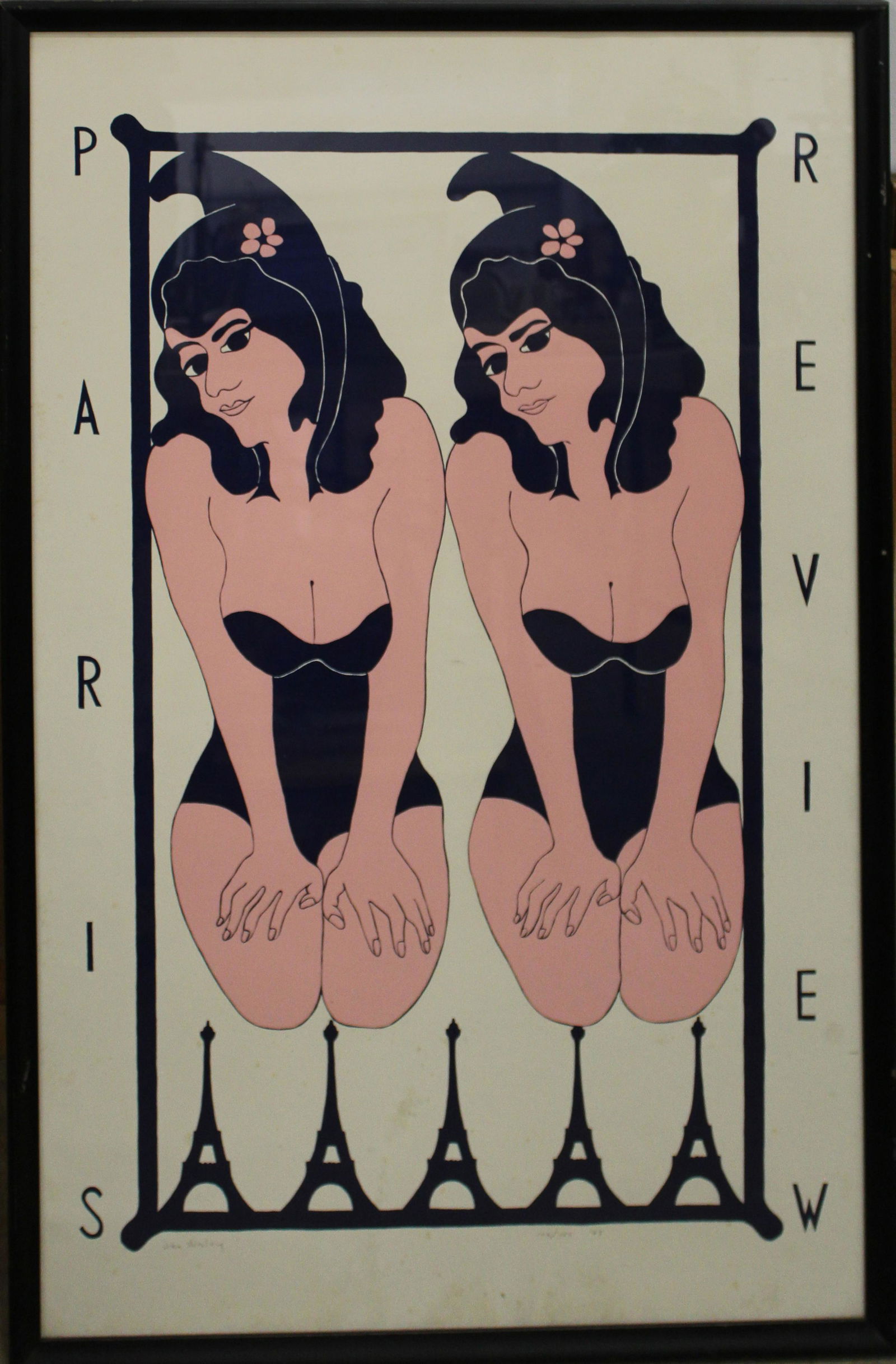 John Wesley (AM 1928-) Paris Review: John Wesley (American 1928-) Paris Review Poster Editioned 102/150 dated 65' signed lower margin 40 x 26"