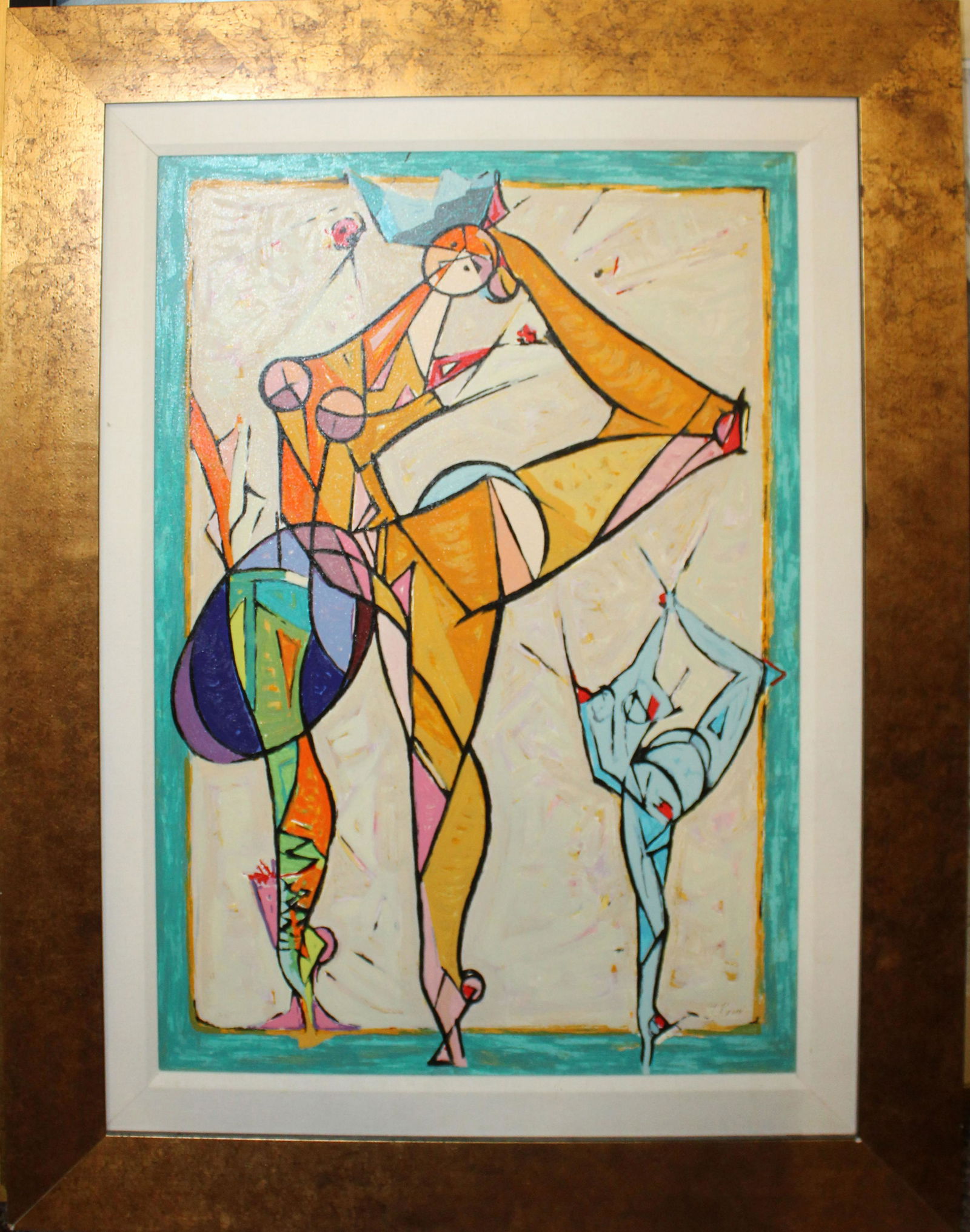 Isaac Kahn (LI 1950-) Pirouette: Isaac Kahn (Lithuanian 1950-) Pirouette signed lower right identified reverse ex Wentworth Galleries oil on canvas 30 x 20"