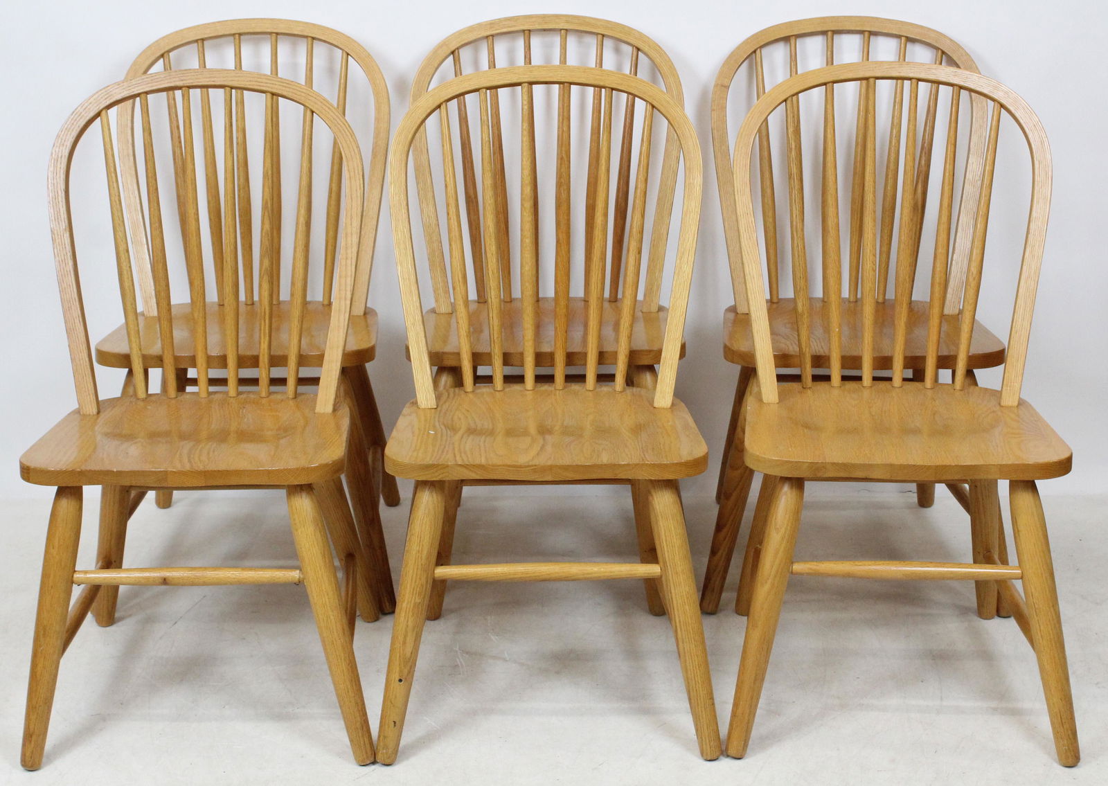 Attributed Hans Wegner Dining Chairs: Attributed Hans Wegner for Andreas Tuck, Denmark oak dining chairs, unmarked