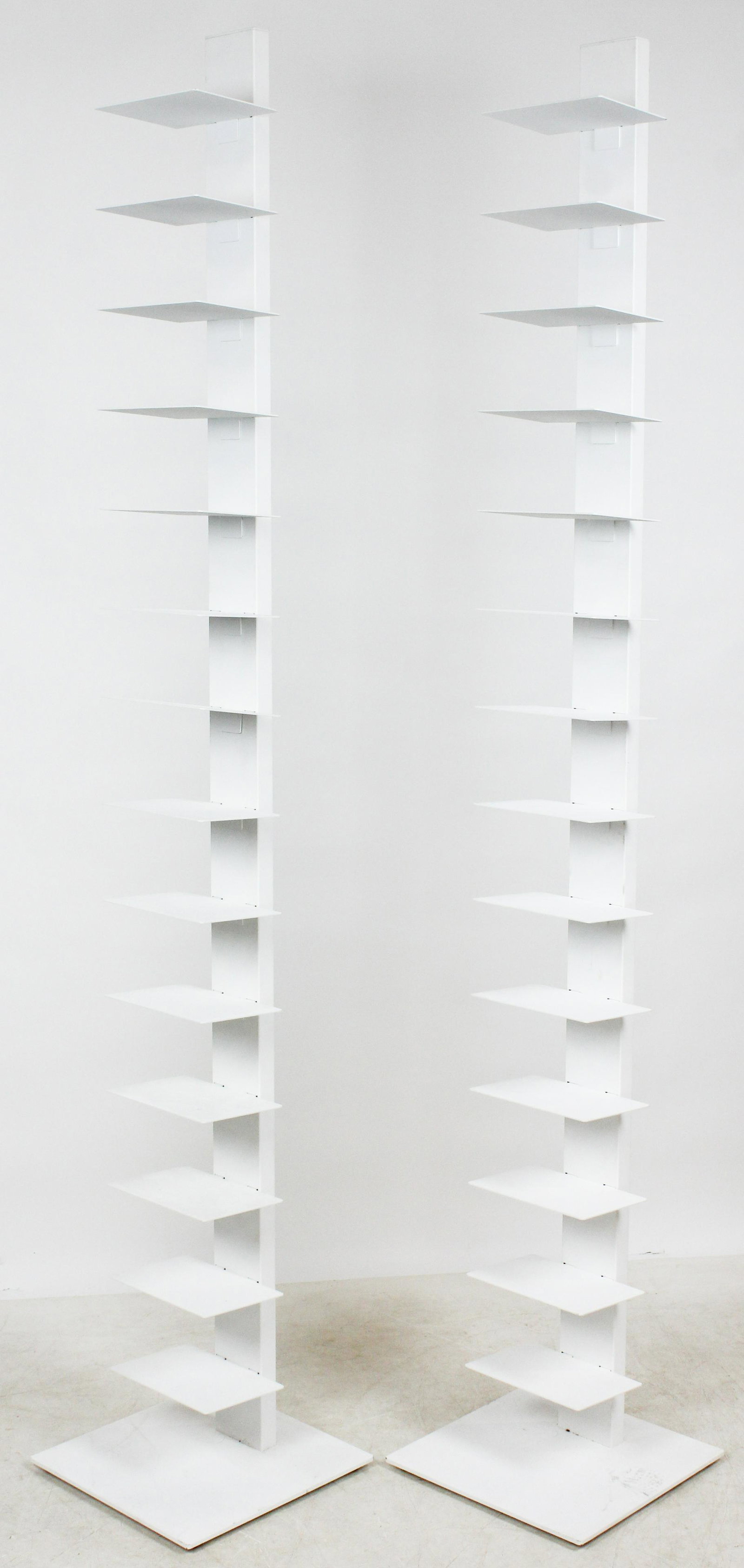 Pair of Design Within Reach Tower Bookcases: Pair of Modern Design Within Reach "Story" tower bookcases, ht 79 3/4" each