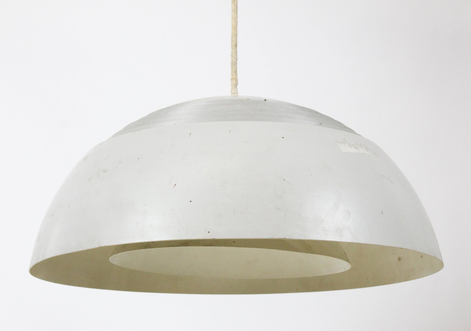 Circa 1970 Midcentury Modern Pendant Lamp: Circa 1970 Midcentury Modern Pendant Lamp ,four light, porcelain sockets, shade diameter 19 3/4"