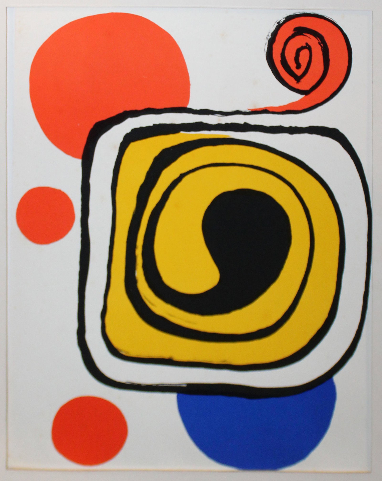 Alexander Calder (AM 1898-1976): Alexander Calder (American 1898-1976) Derriere le Miroir offset lithograph on paper 10 x 14"