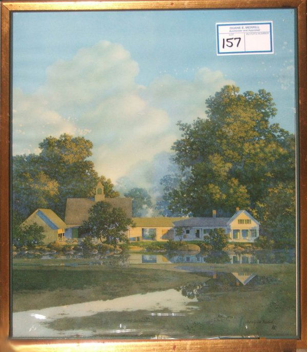1945 Maxfield Parrish print: "Sunup" hand signed by Parrish medium size