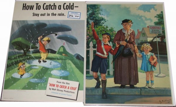 1951 Walt Disney How to catch a cold poster, Hinte