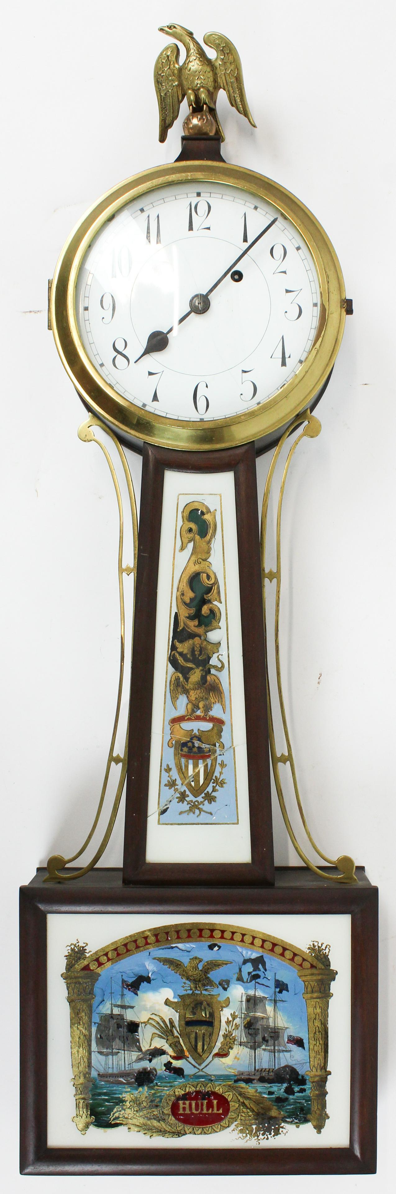 Early 20th c Herschede Banjo Clock (as found) (1 of 8)
