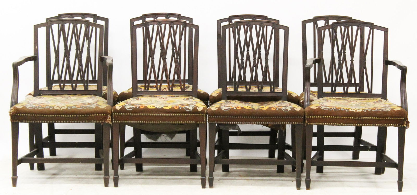 Hepplewhite Mahogany Spade foot dining chairs (1 of 4)