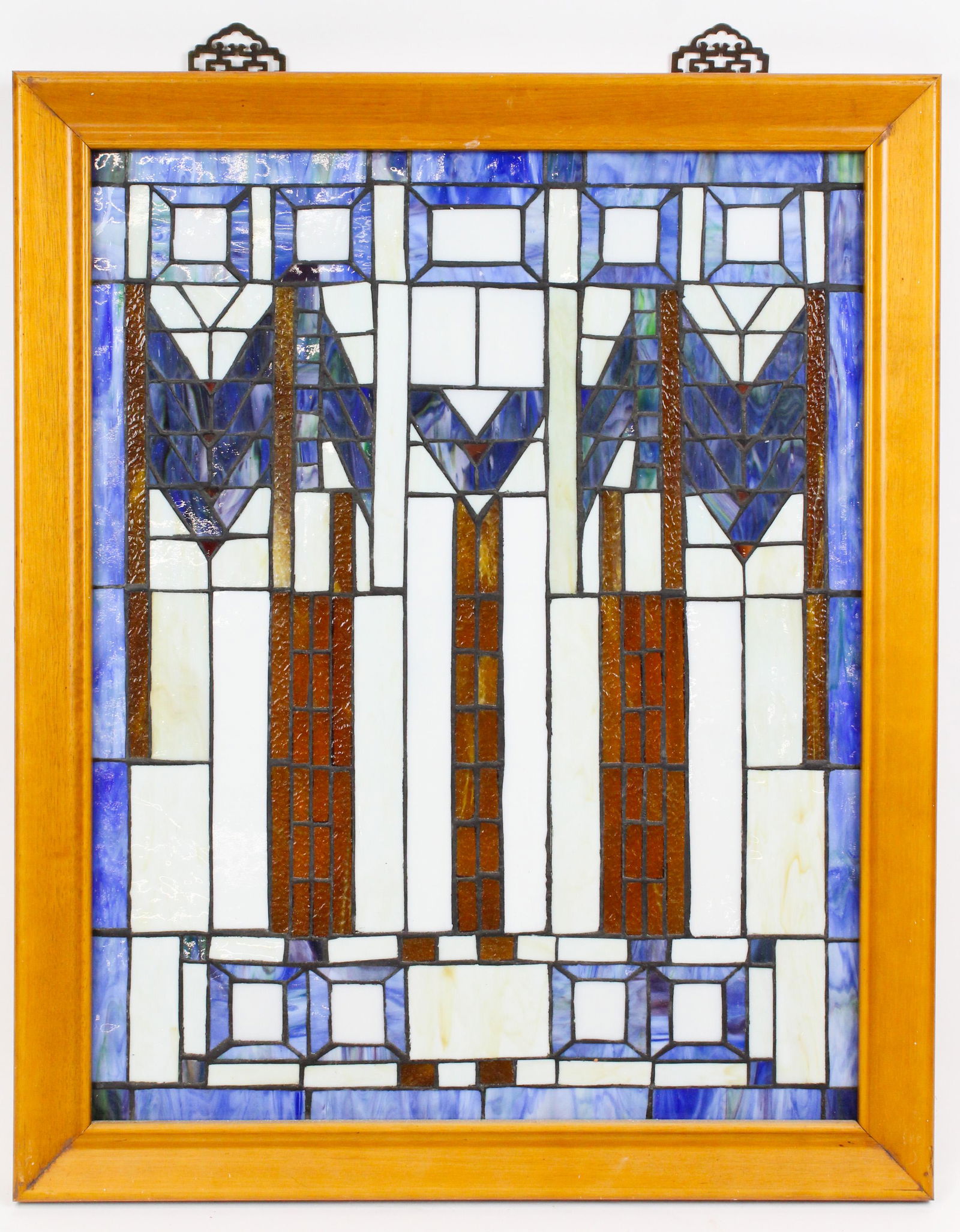 Prairie Style Stained Glass Window Panel (1 of 2)