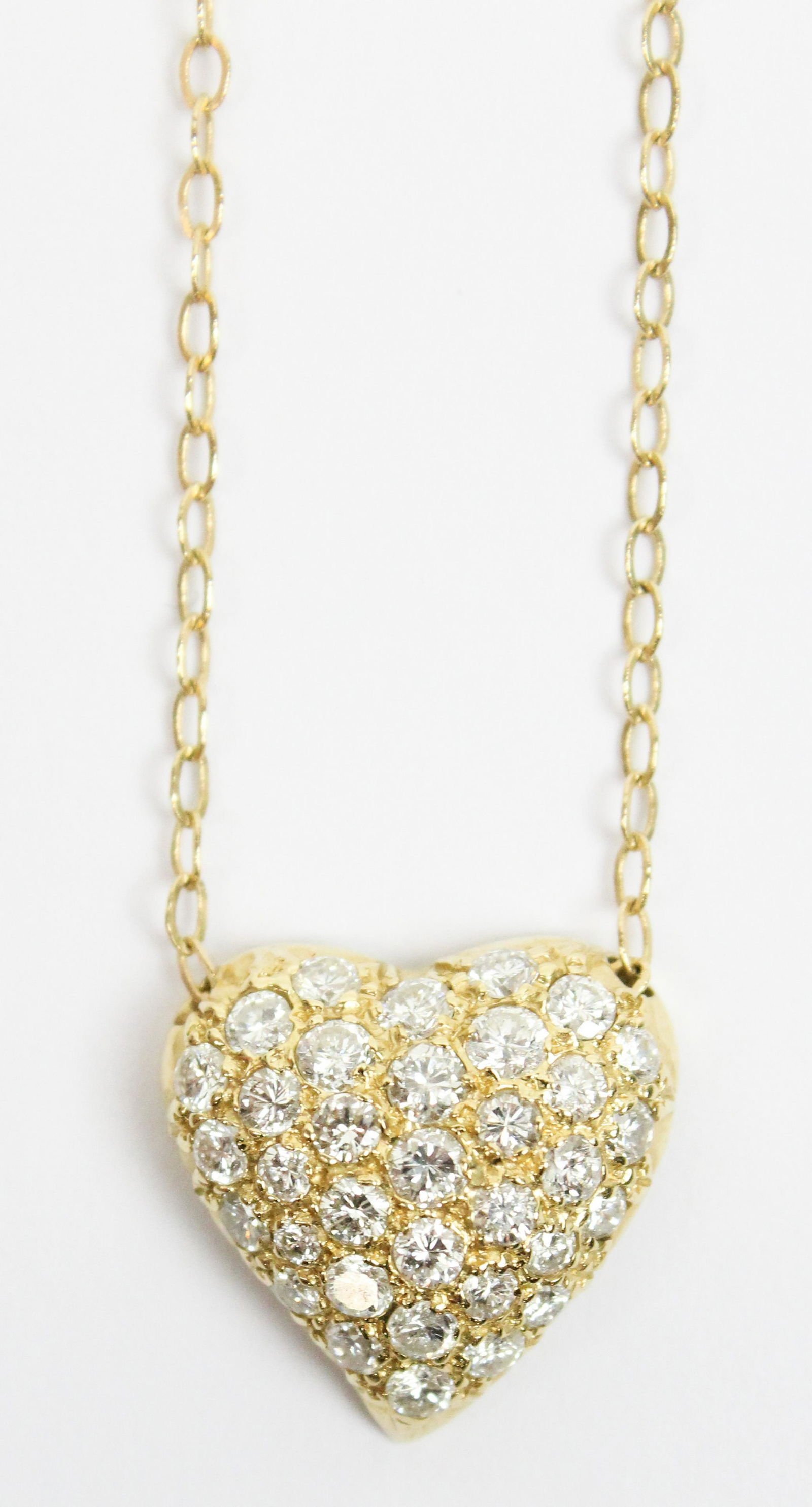 14k & Diamond Heart-Shaped Necklace (1 of 4)