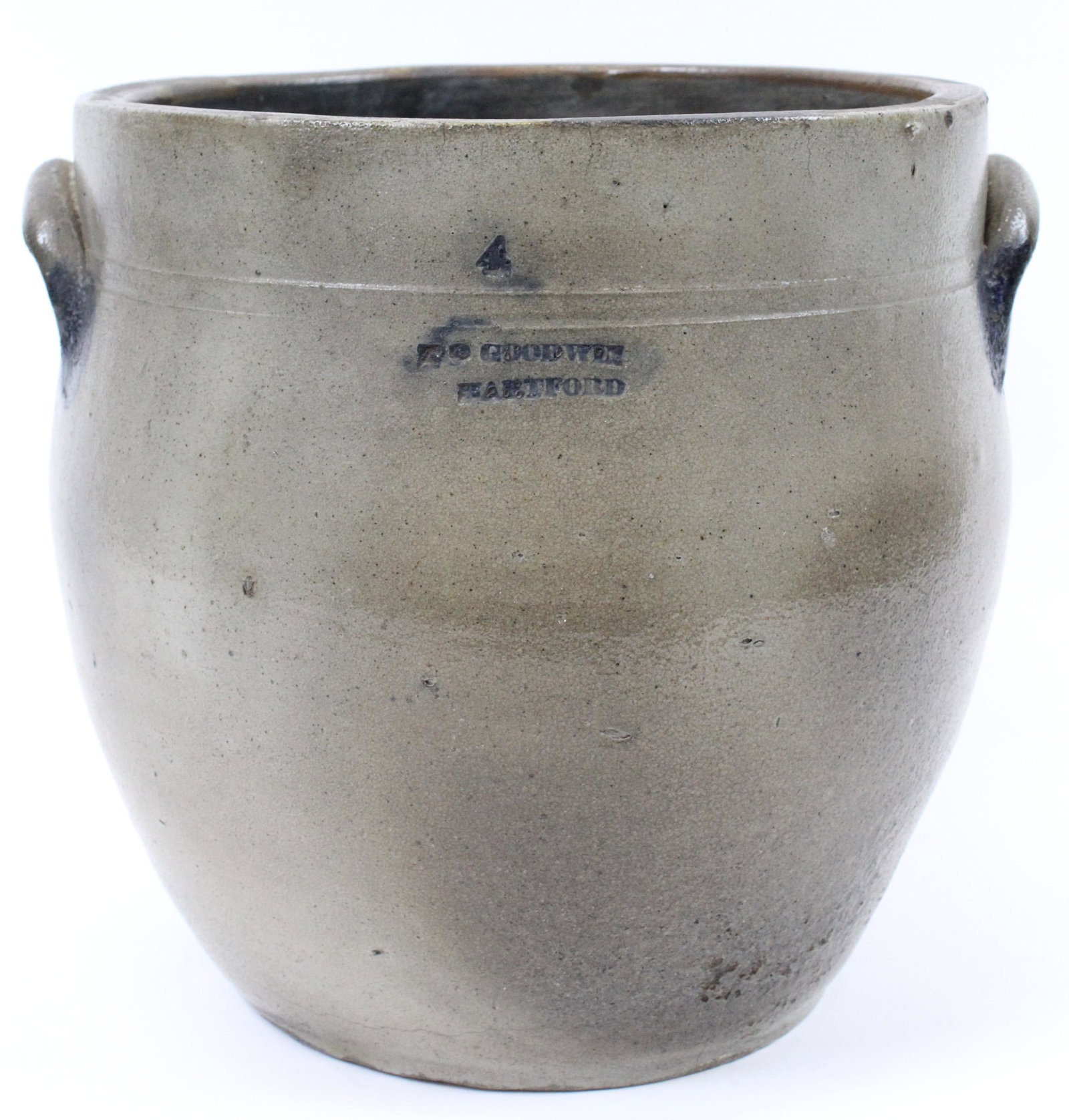 Goodwin, Hartford, CT Ovoid Stoneware Crock (1 of 6)
