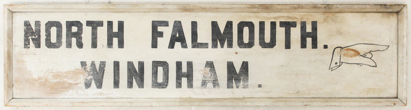 Early 20th c North Falmouth Wooden Sign (1 of 2)