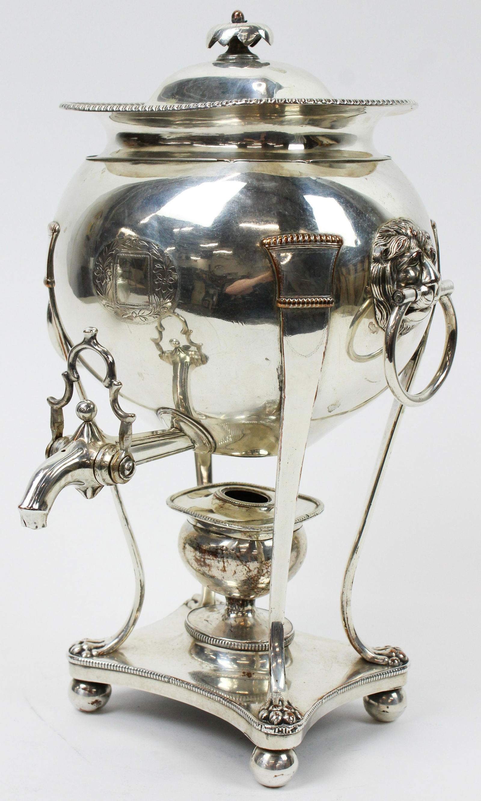19th c. Sheffield Silver Plate Hot Water Urn (1 of 6)