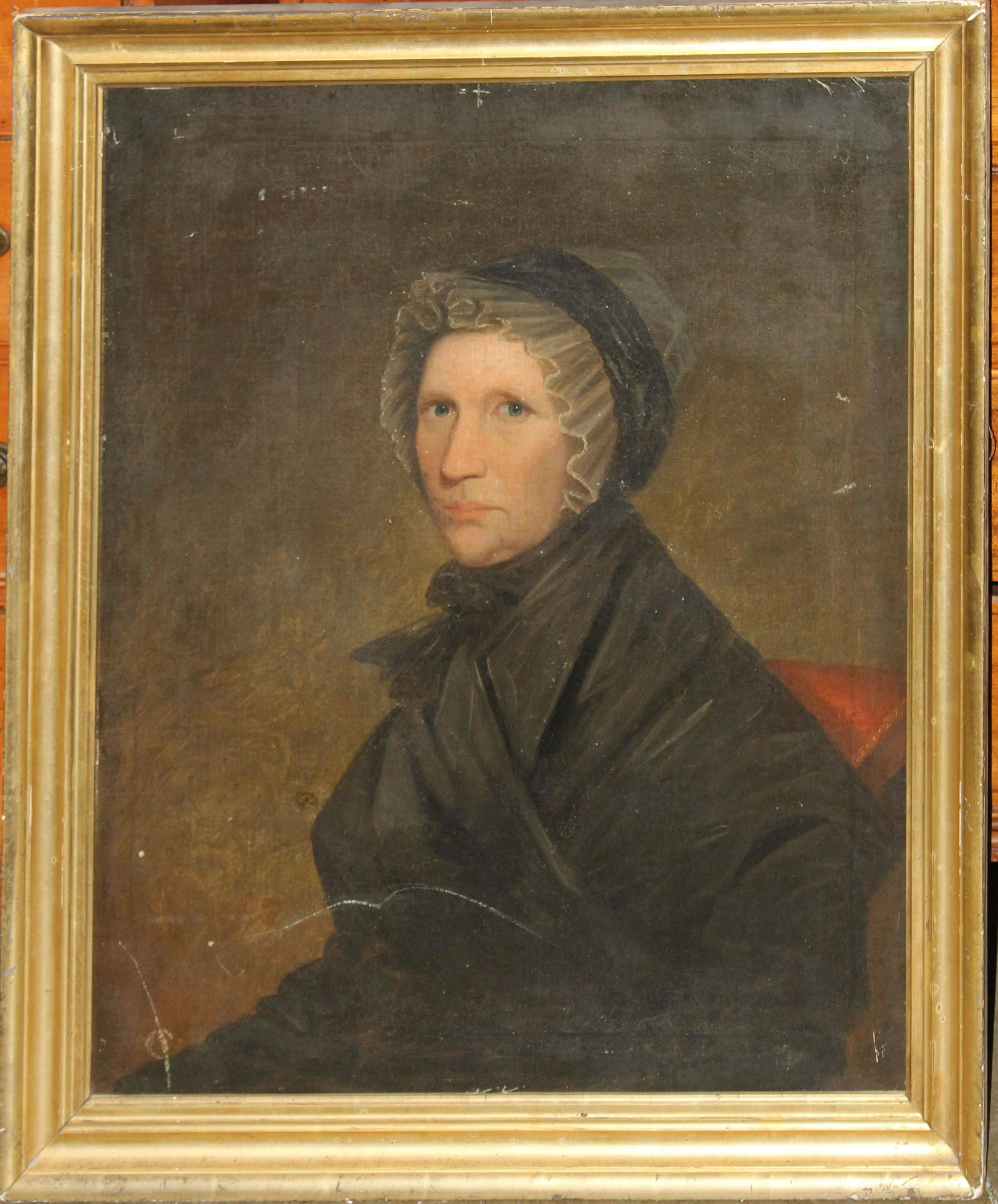 19thc American School Portrait of a Lady (1 of 2)