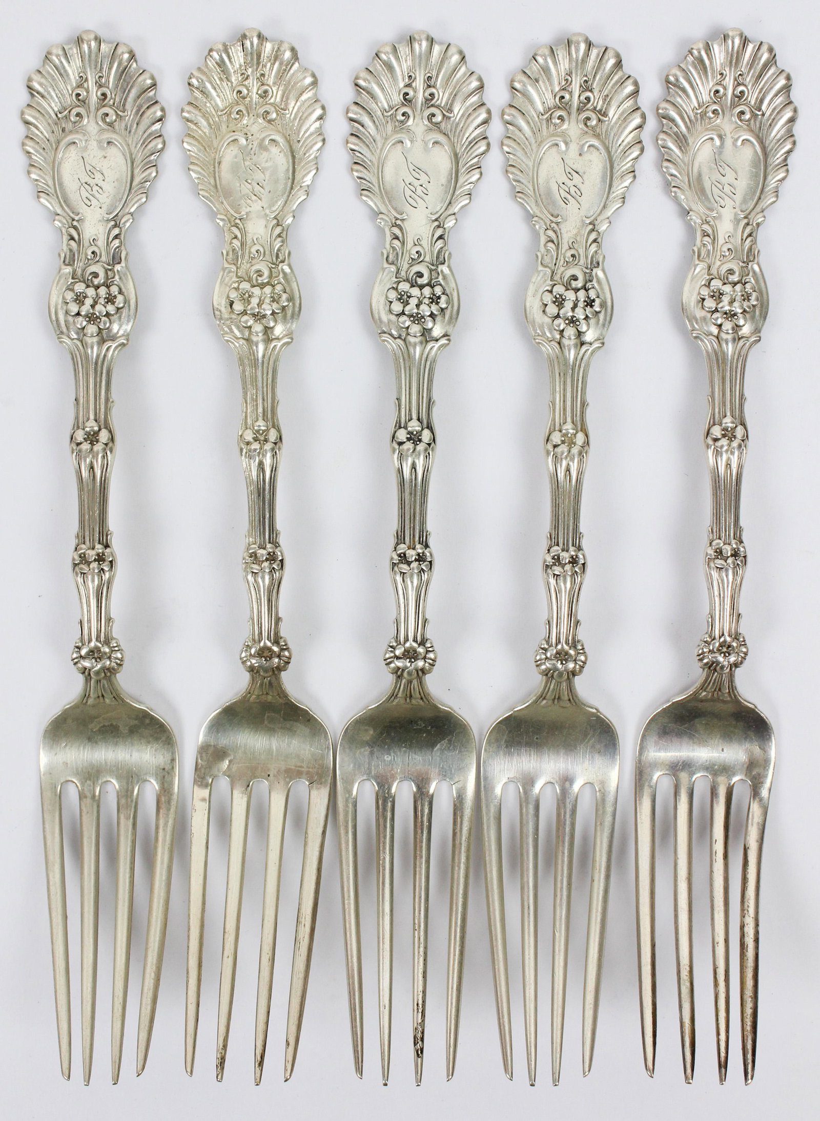 5 Whiting Radiant Sterling Silver Dinner Forks (1 of 4)