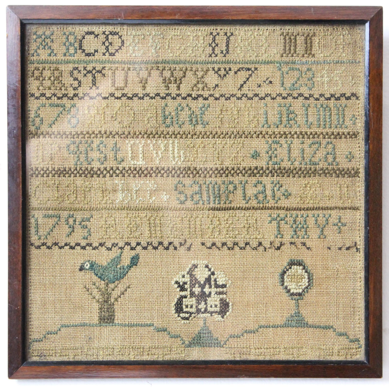 1795 Eliza Clark Needlework Sampler (1 of 2)