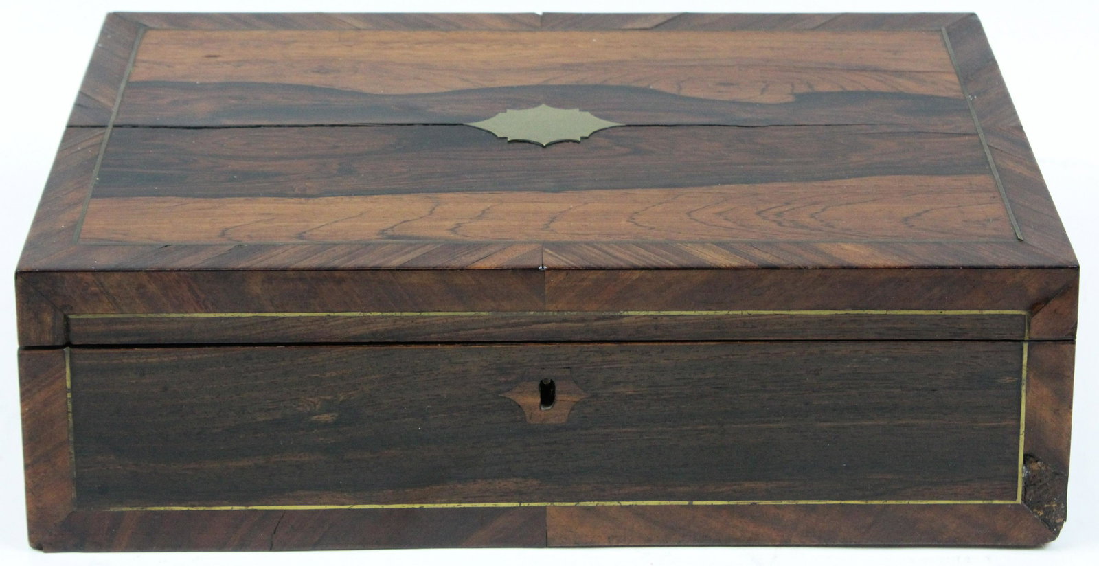19th c English Rosewood & Brass Lap Desk (1 of 4)