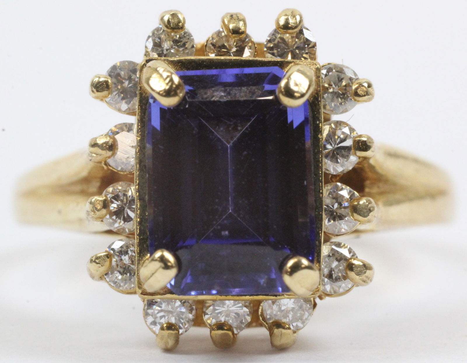 14k Yellow Gold, Tanzanite, & Diamond Ring (1 of 3)