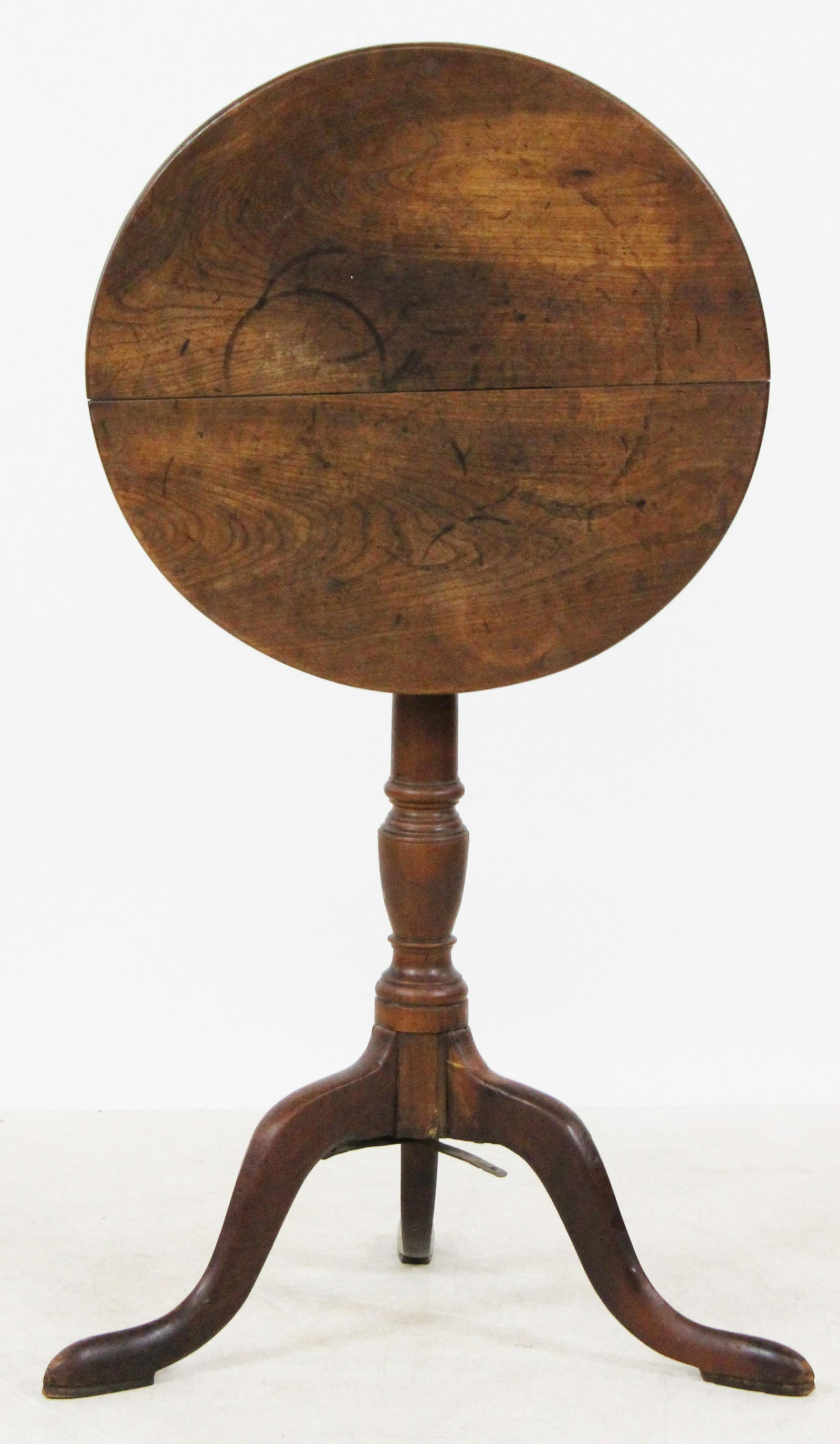 18th c Queen Anne Cherry Candlestand (1 of 4)
