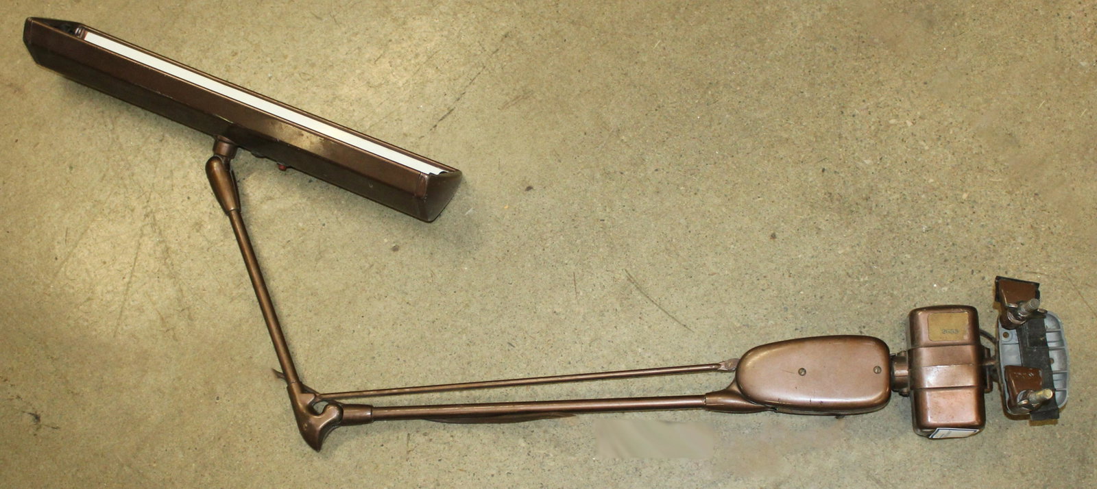 Circa 1960 Industrial Lamp: Circa 1960 "Dazor Floating Fixture" 42" fluorescent light