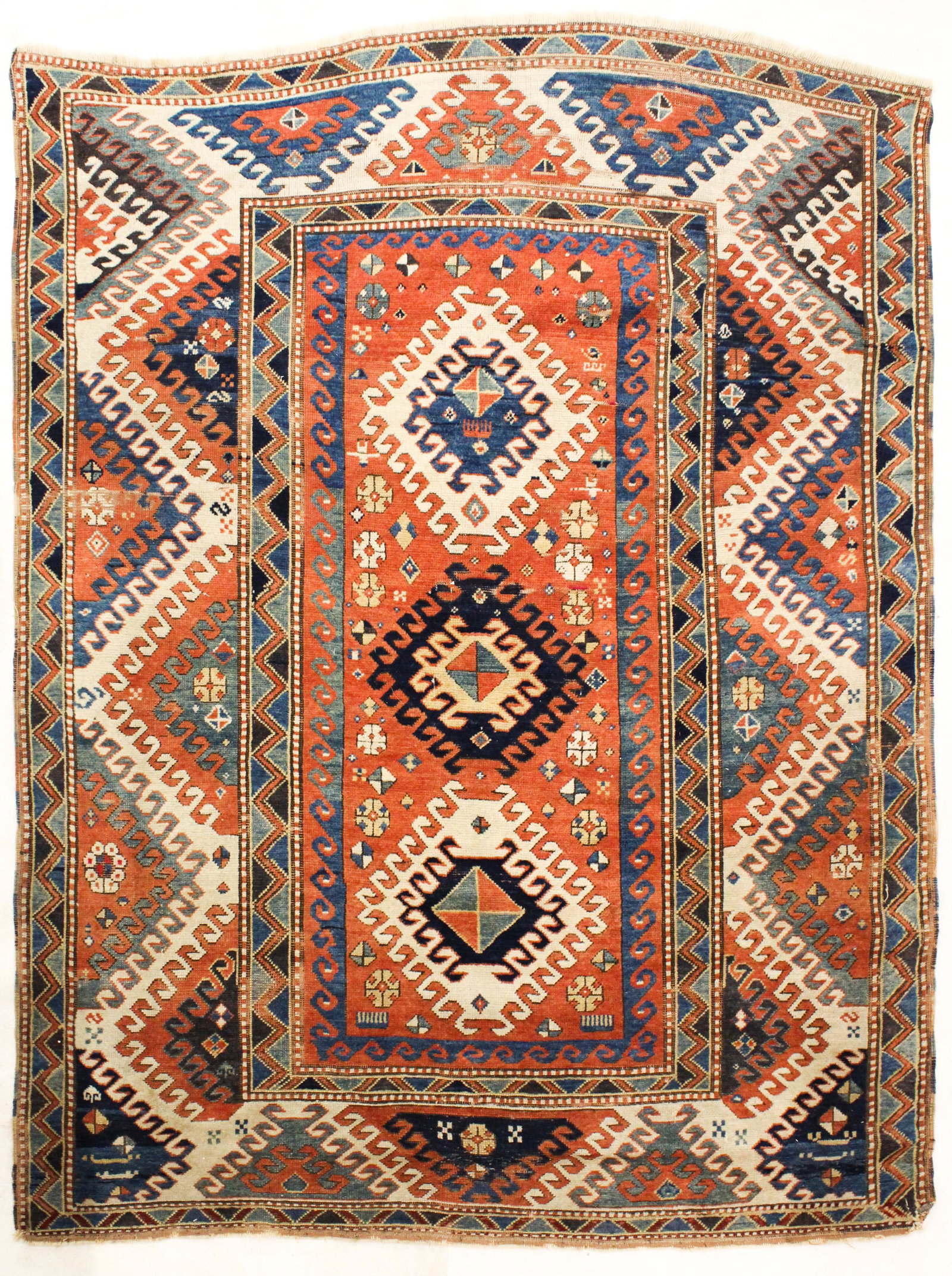 Antique Caucasian Borchalou Kazak Area Rug (1 of 6)
