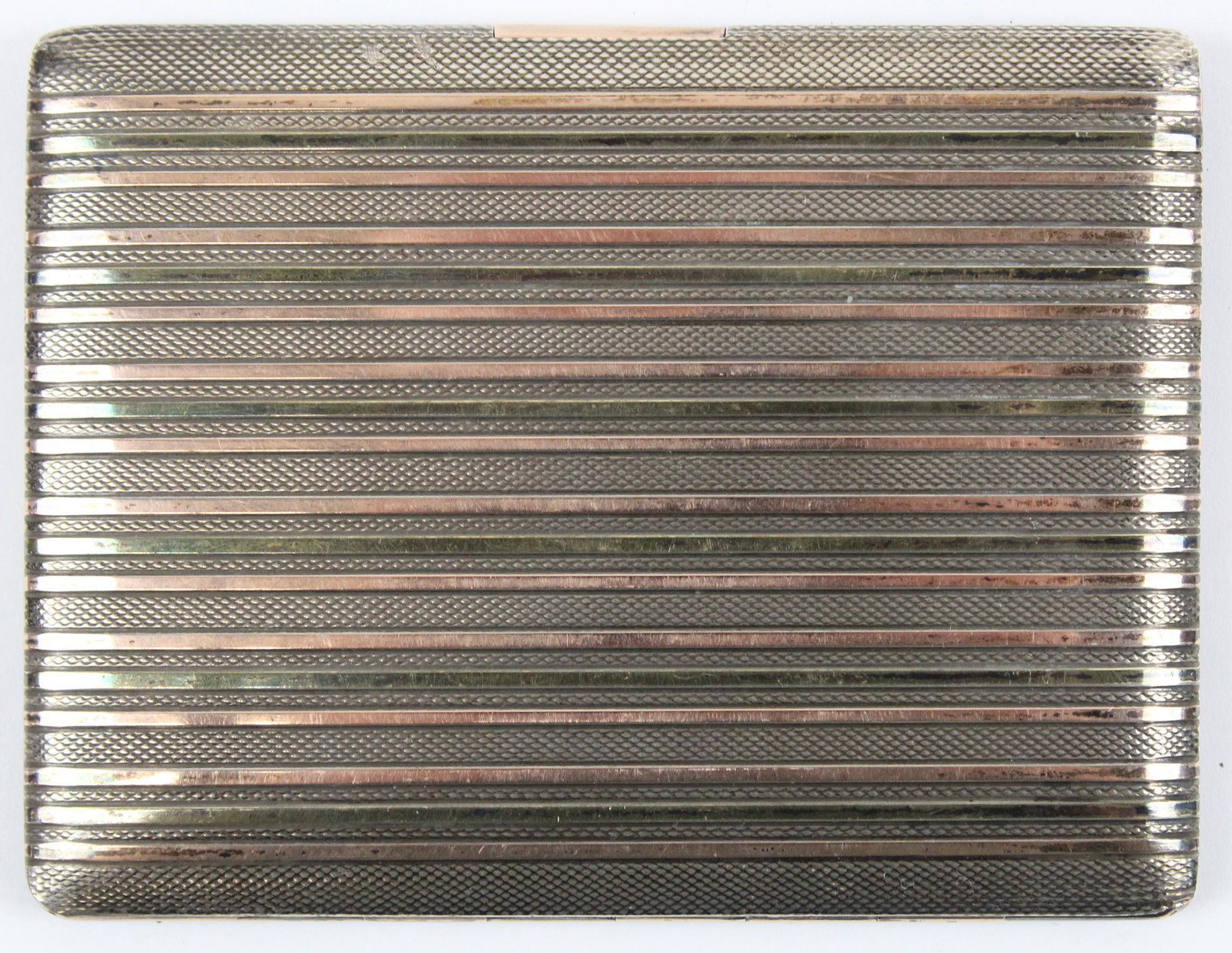 London Rose Gold & Sterling Cigarette Case (1 of 6)