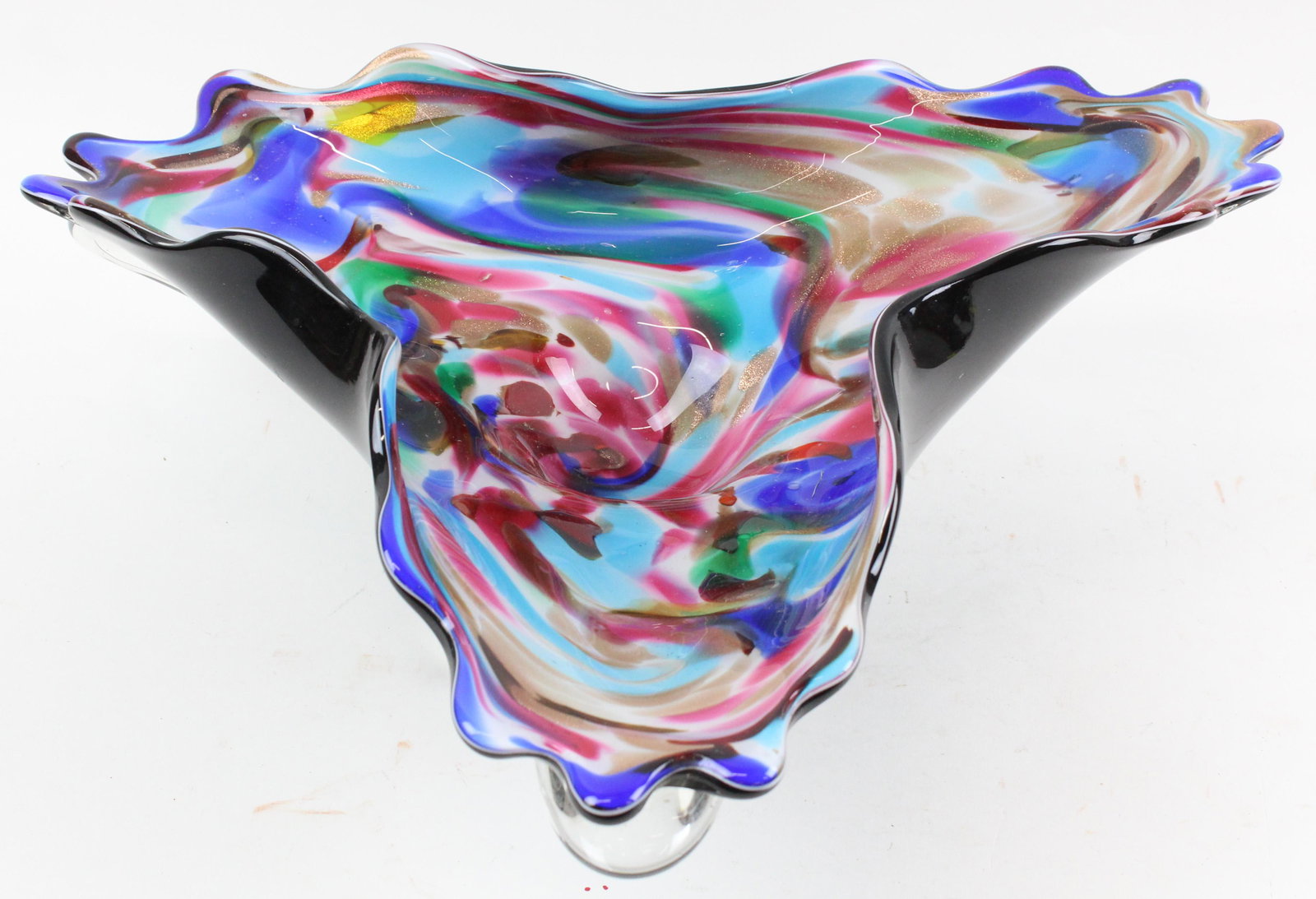 Mid Century Murano Cased Glass Centerpiece Bowl (1 of 4)