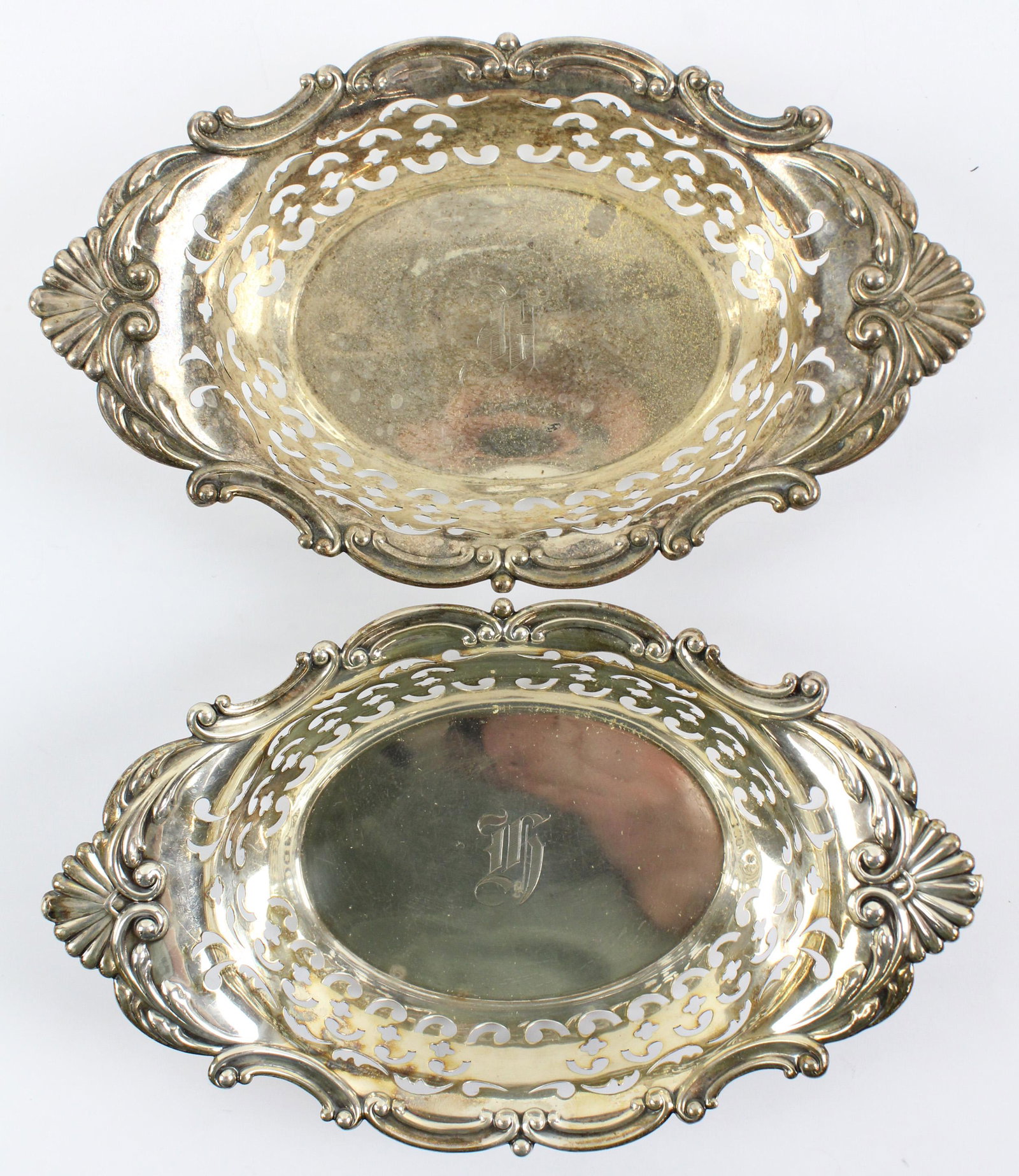 Two Gorham Sterling Reticulated Bon Bon Dishes (1 of 4)