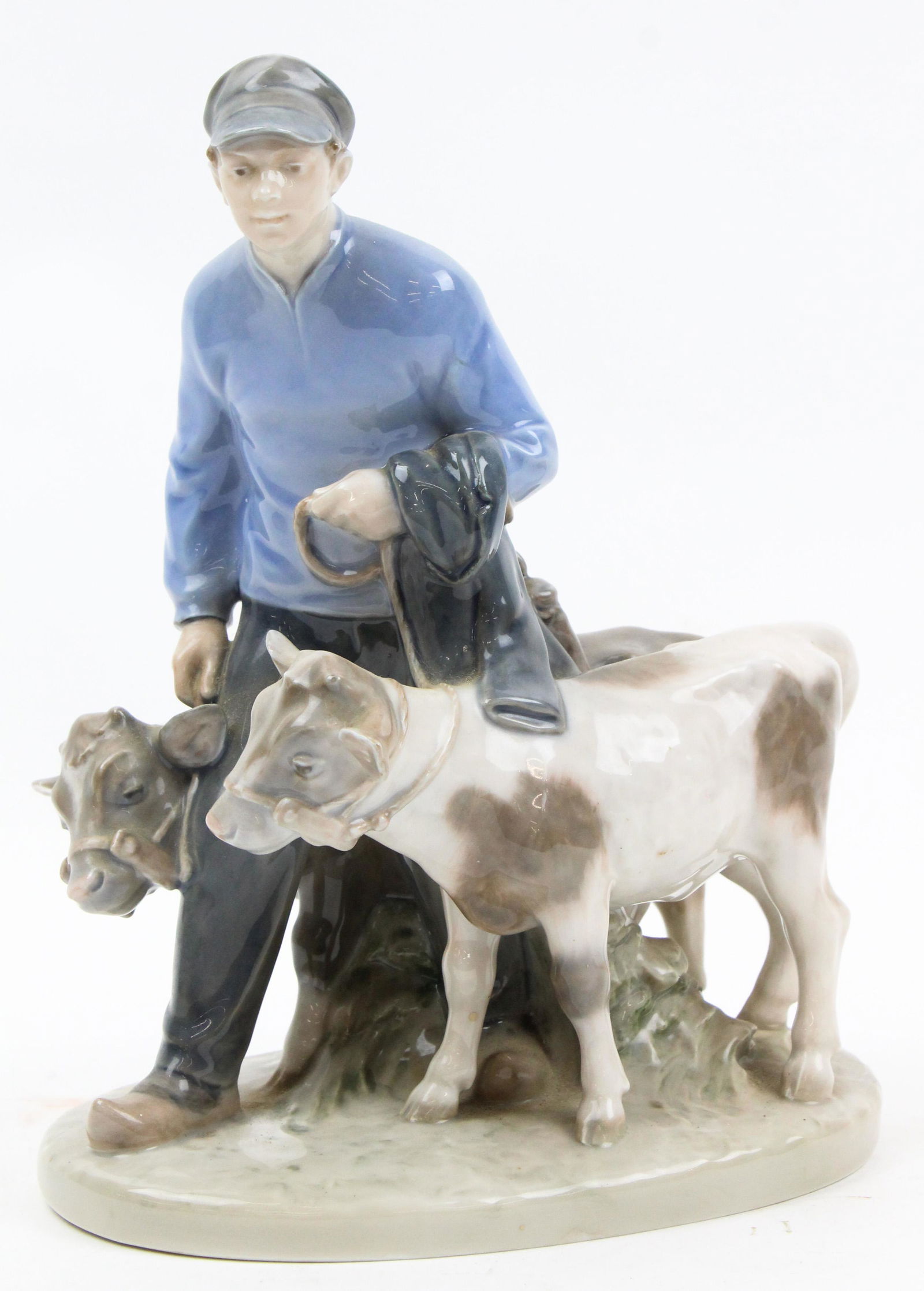 Royal Copenhagen Boy with Calves Figurine (1 of 5)