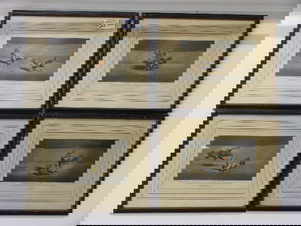 Four American Cockfighting Scenes sgnd Magargee: series of Four American Cockfighting Scenes lithographs signed by Edwin Megargee