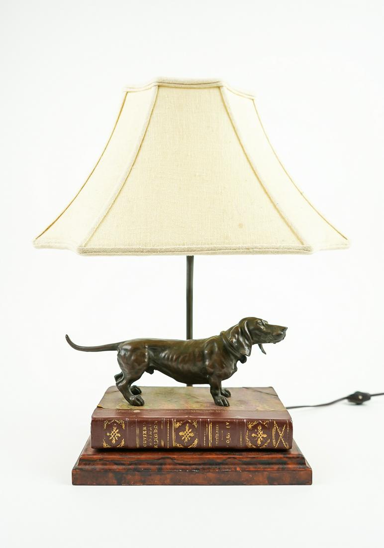 Dachshund Bronze Table Lamp (1 of 2)