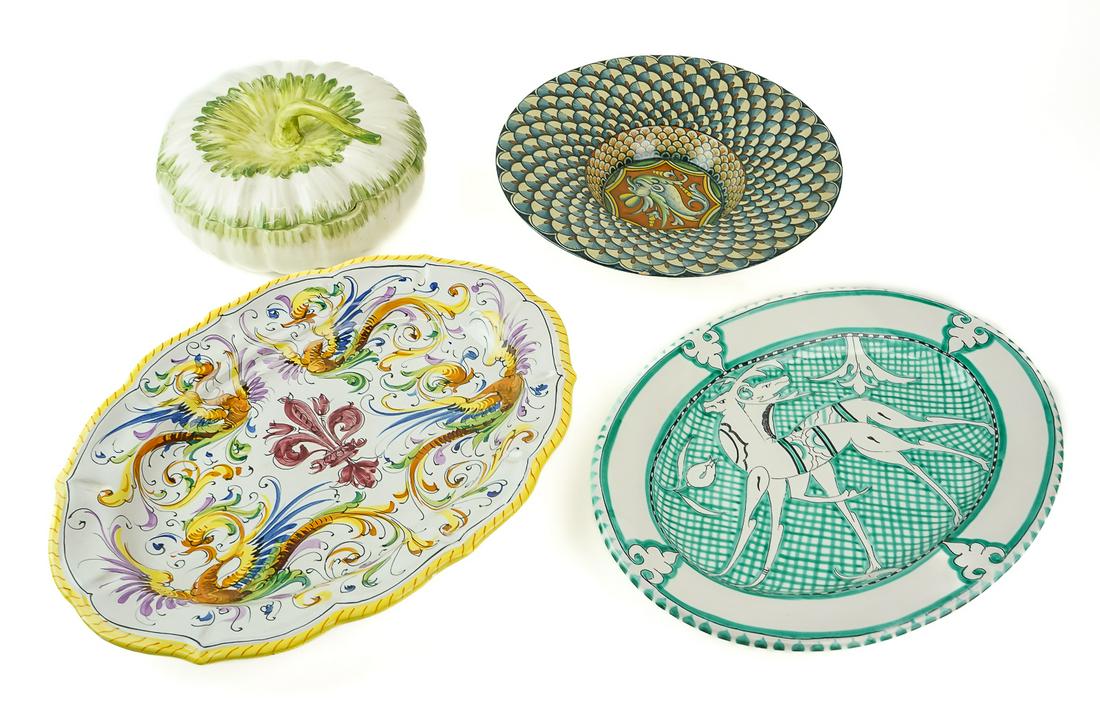 4 pcs. Italian Faience Tableware Incl. Deruta (1 of 5)