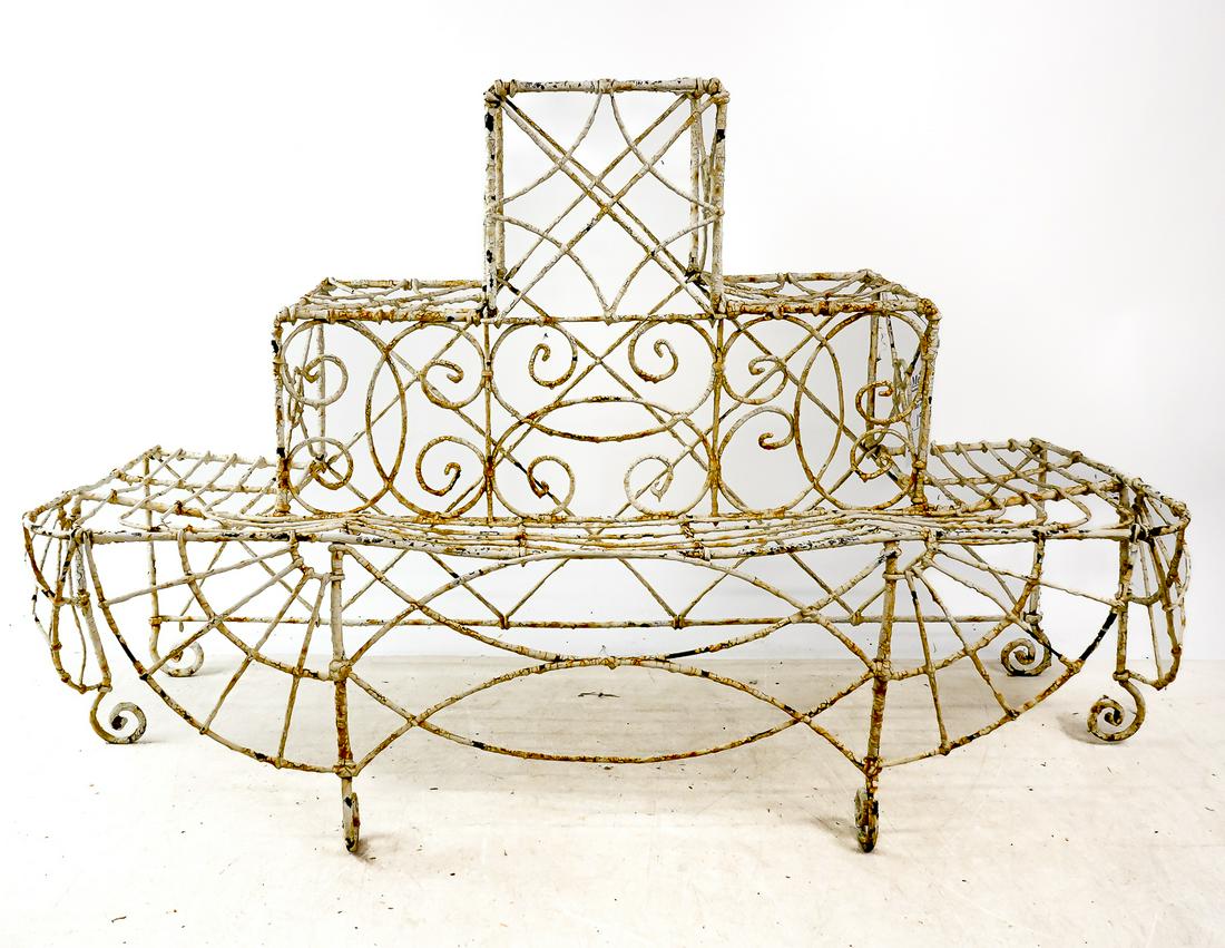 Early 20th c Wire Plant Stand (1 of 2)