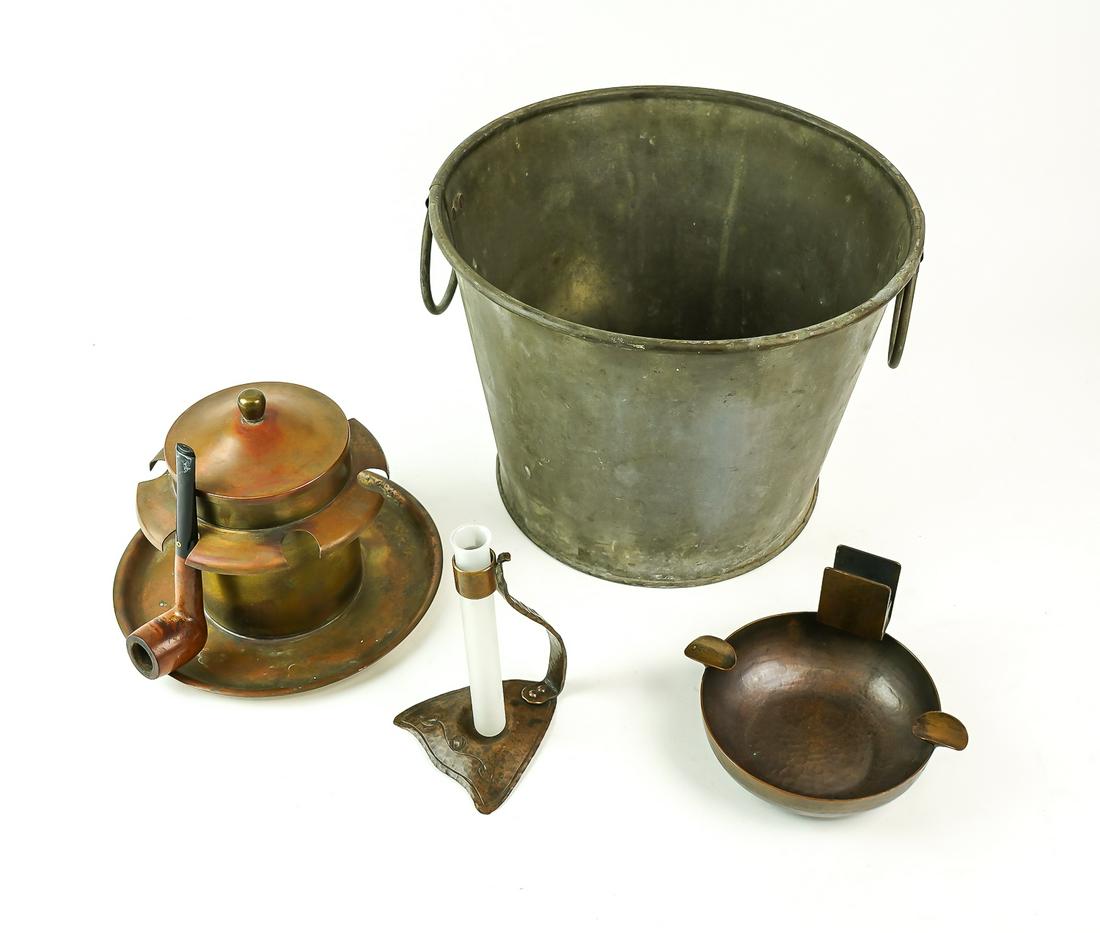 Arts & Crafts Hammered Tin, Copperware (1 of 6)