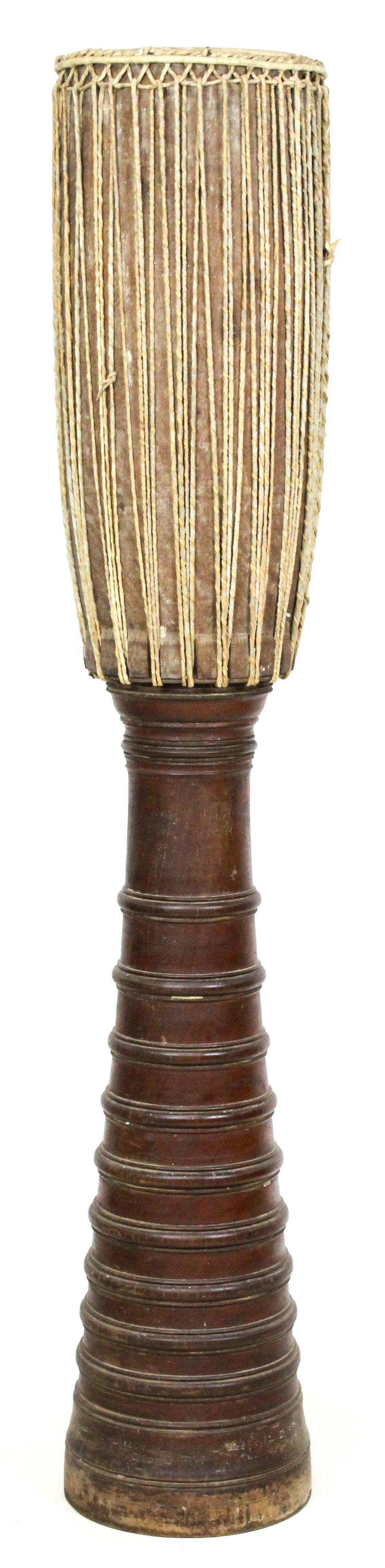 Thai Turned Wooden Log Ceremonial Drum (1 of 6)