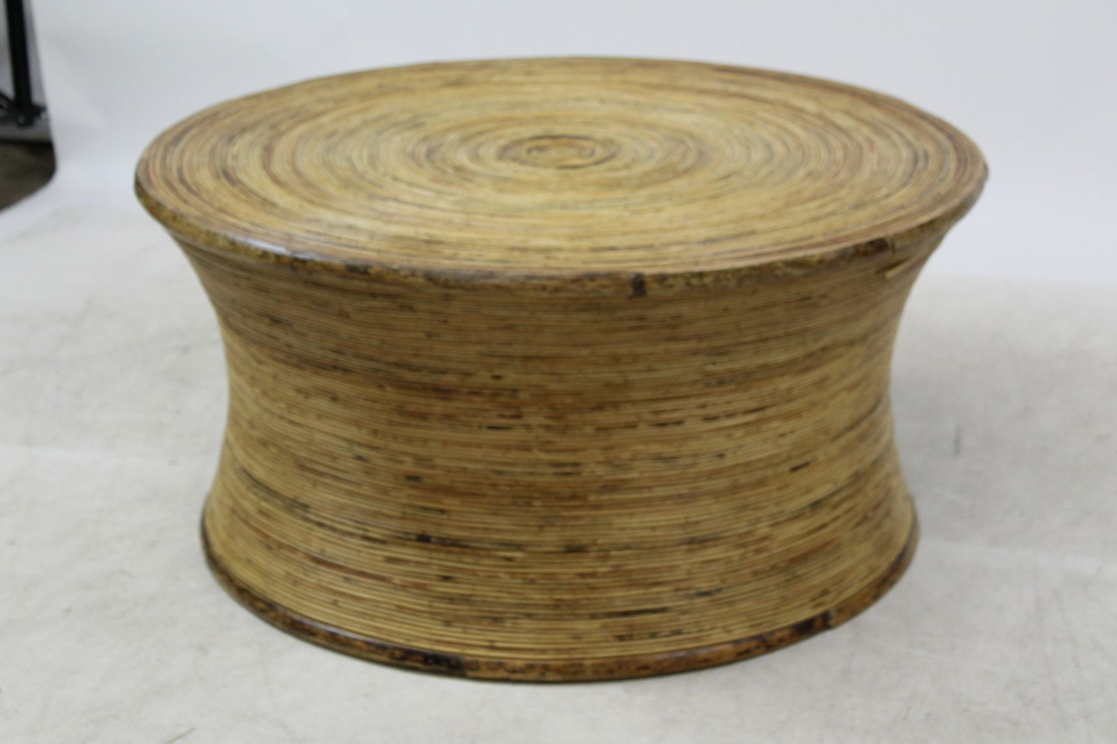 Rattan Drum Table/Coffee Table (1 of 2)