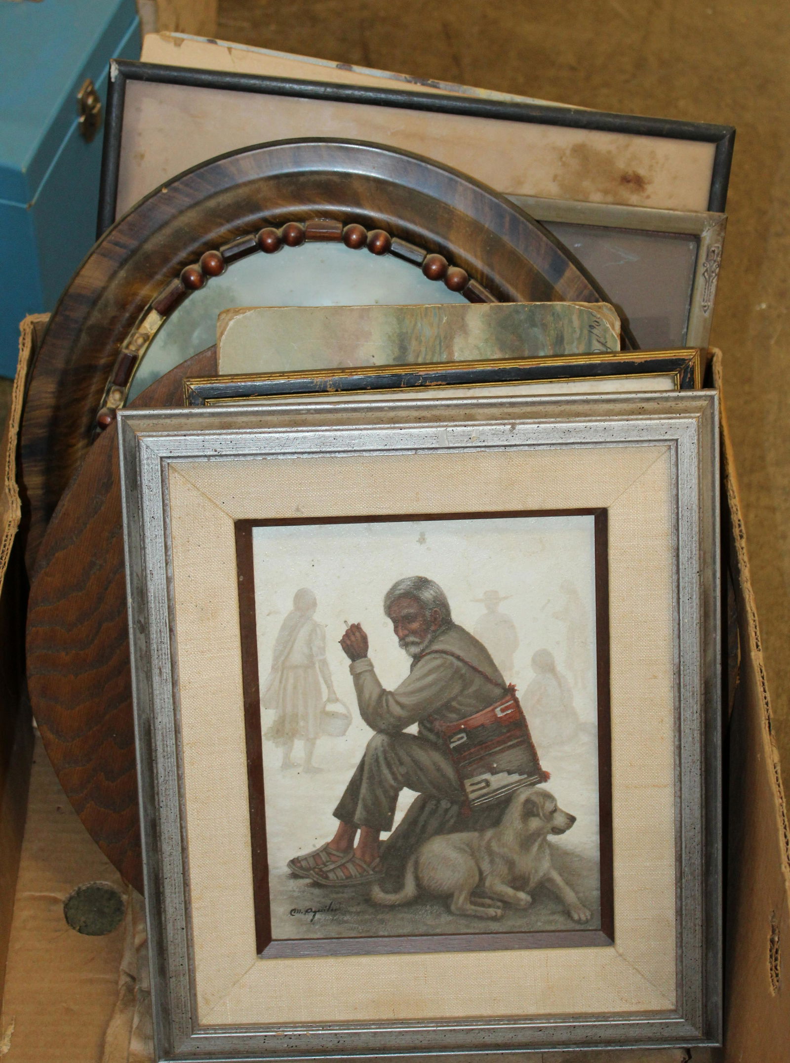 Group of Artwork inc. Rebour Print, Aguilar Oil (1 of 11)