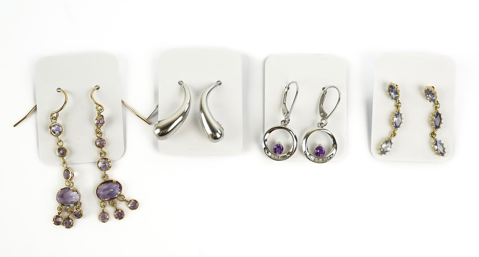 4 pair of Contemporary Gold Earrings (1 of 1)