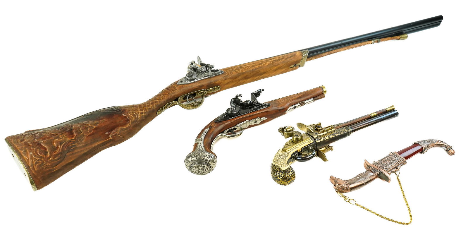 Replica Pistols, Musket, Knife (1 of 5)