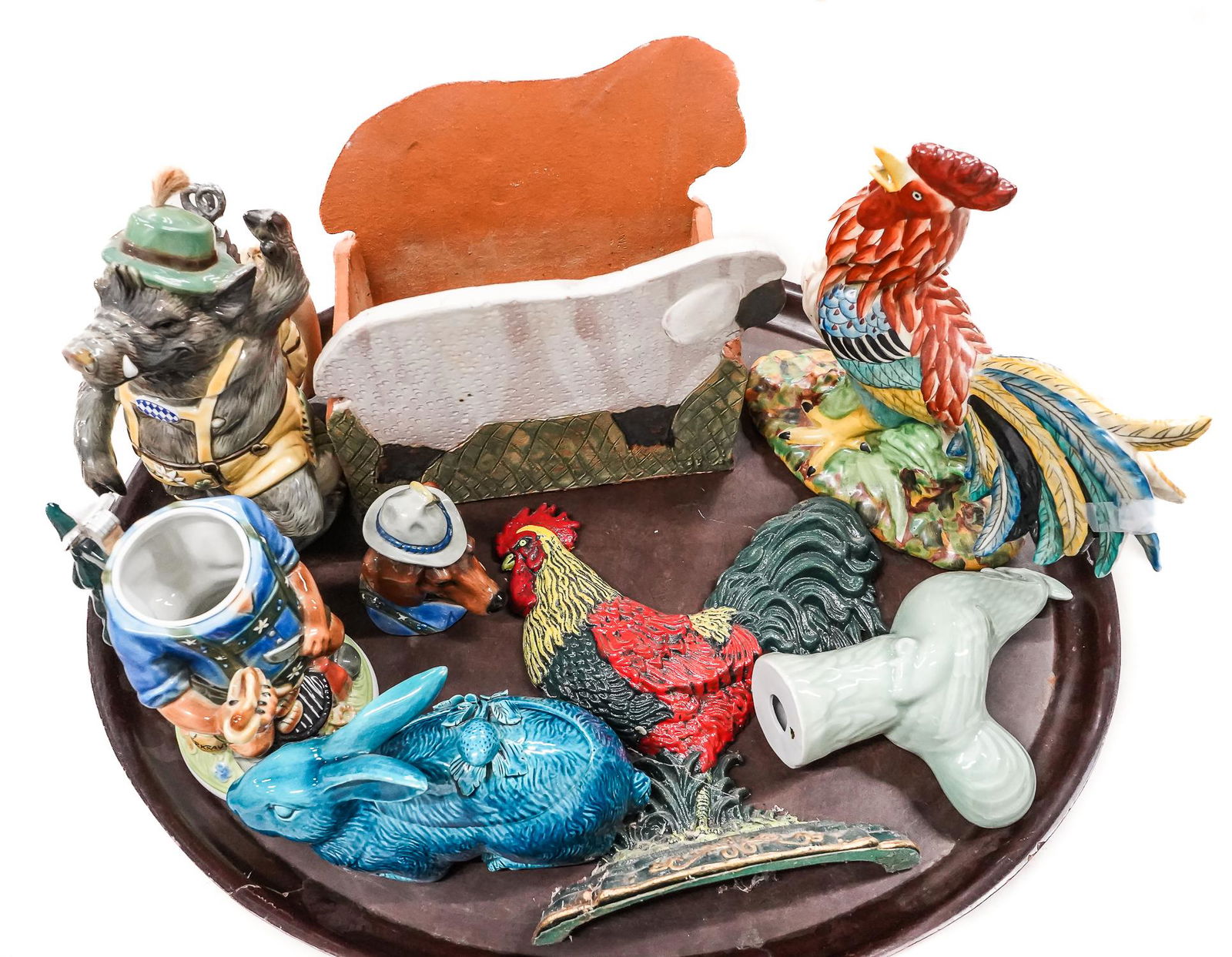 Rooster and Other Figural Sculptures (1 of 1)