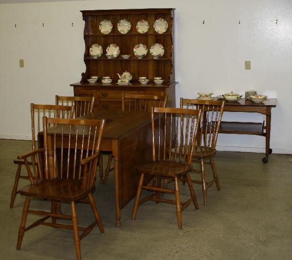 Leopold Stickley cherry valley dining room set incl