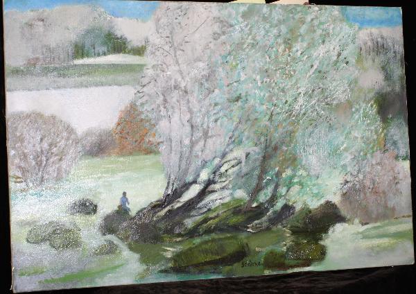 Guy Bardone "Les Danse Les Riveres" 22x 32 inch OC: Guy Bardone "Les Danse Les Riveres" 22x 32 inch OC