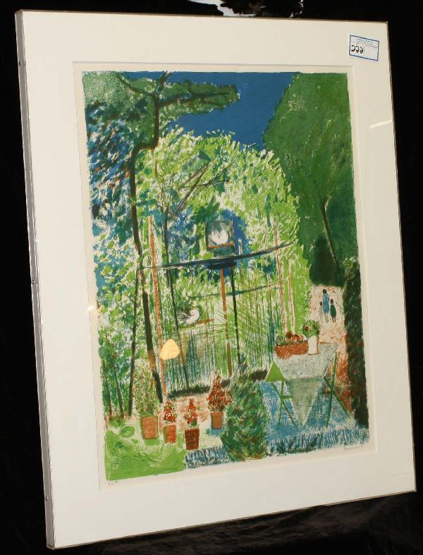 Guy Bardone "La Voliere" 26 x 20 inch serigraph 8: Guy Bardone "La Voliere" 26 x 20 inch serigraph 85/180