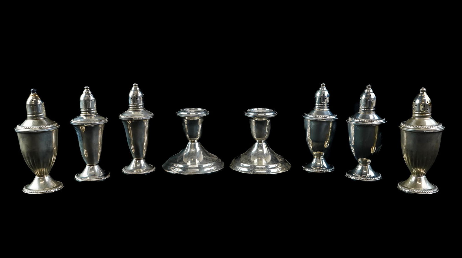 Sterling Candlesticks, Salt and Pepper Shakers (1 of 3)