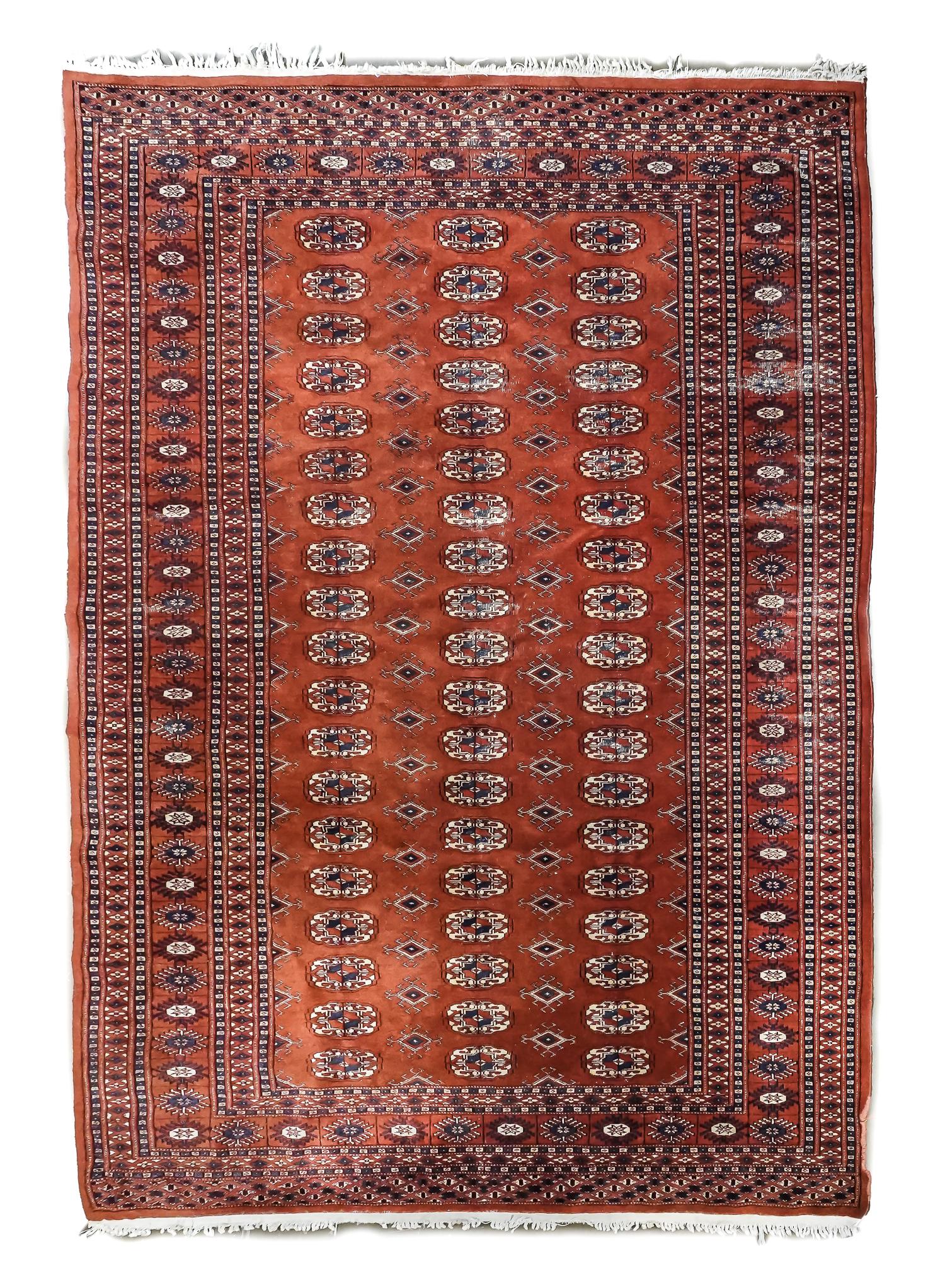 Tekke Area Rug with Three Rows of Guls (1 of 2)