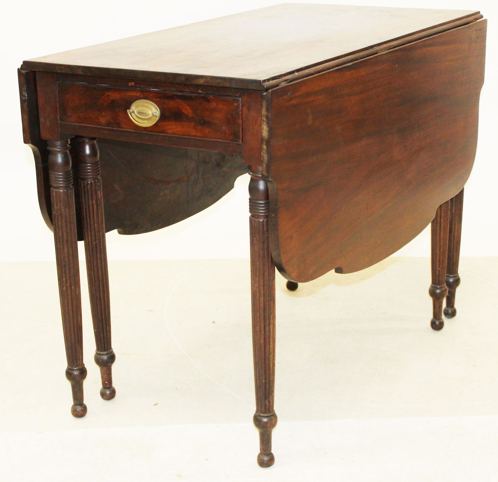 19th c Sheraton Mahogany Pembroke Table (1 of 3)