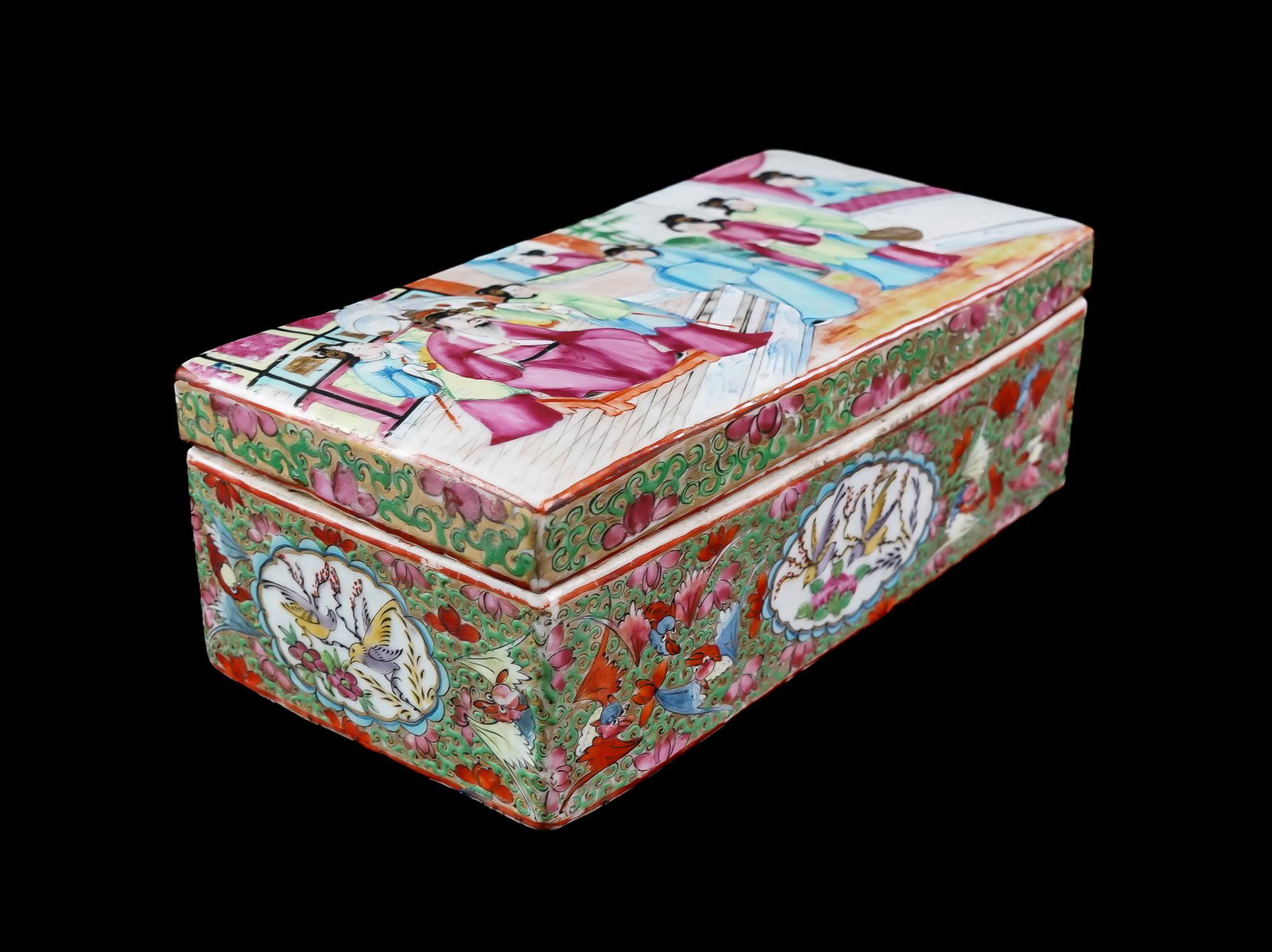 Chinese Rose Medallion Desk Box (1 of 3)