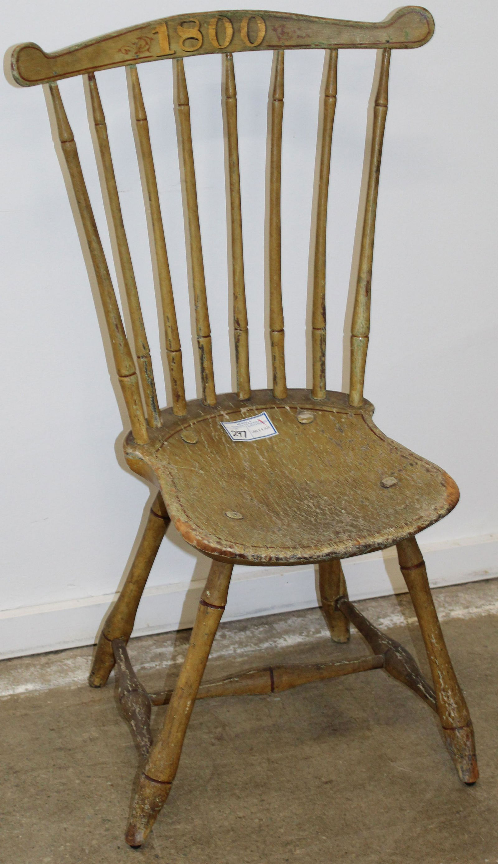 18th Windsor Side Chair in Paint (1 of 3)