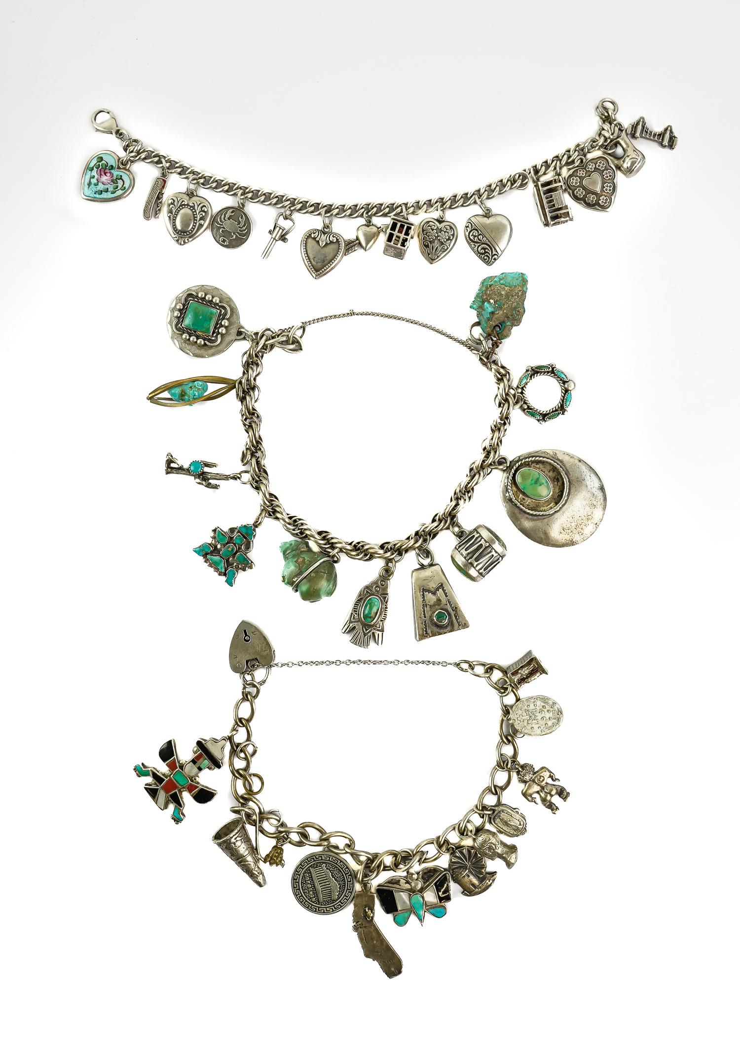 3 Sterling Charm Bracelets (1 of 2)