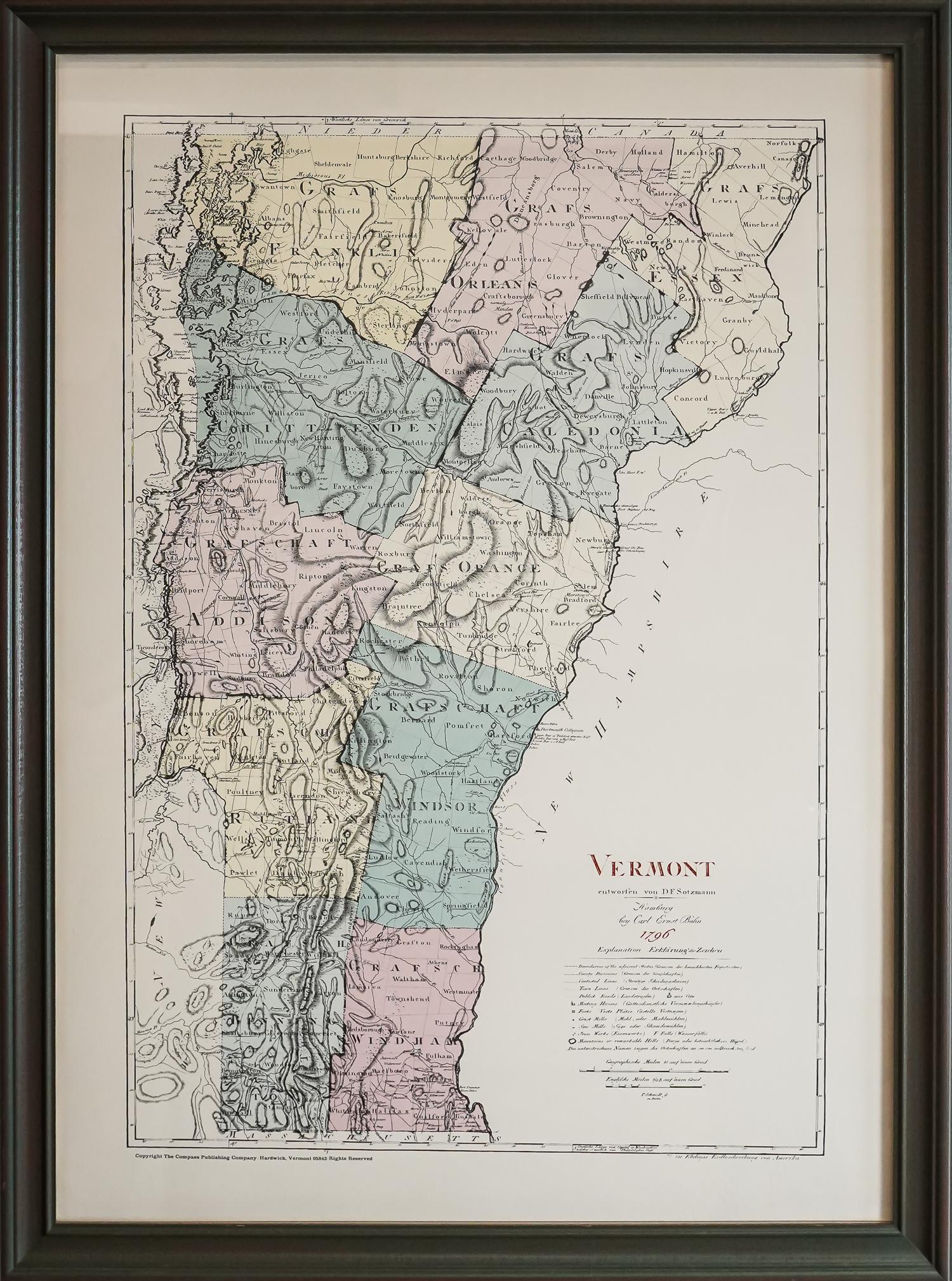 3 Framed Vermont Maps (1 of 3)