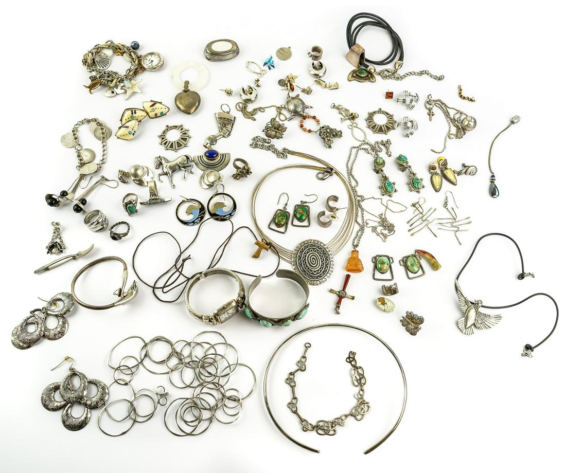 Large Group of Vintage Sterling Jewelry (1 of 1)