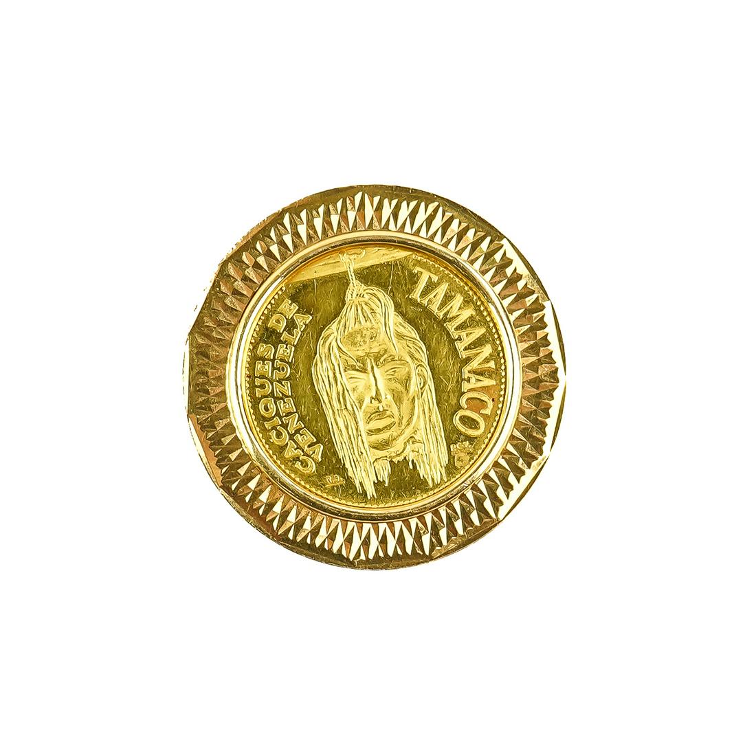 Venezuela Gold Coin in Gold Frame (1 of 2)